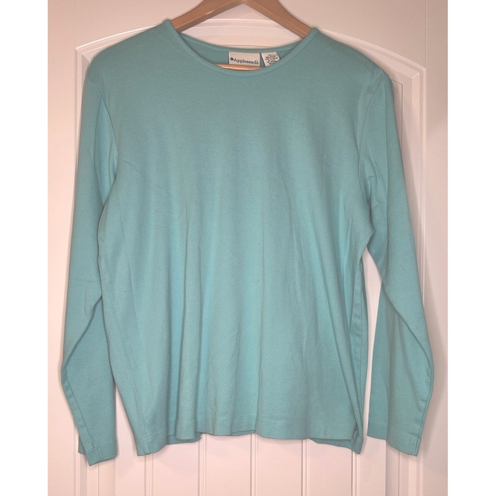 Appleseed's 100% Cotton Size XL Mint Green Knit‎ Top